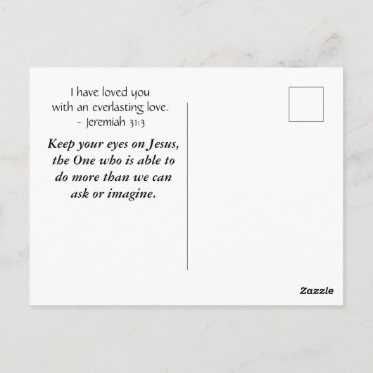 Carte Postale C'est bien avec mon âme, Cerf d'Aquarelle d'hiver (Dos)