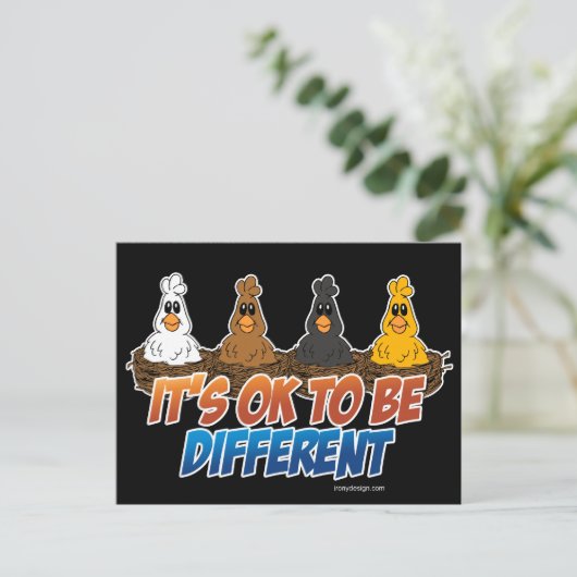 Carte Postale C'est bon d'être différent (Debout devant)