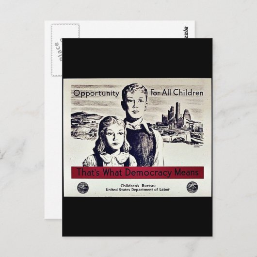 Carte Postale C'est ce que veut dire la démocratie (Devant / Derrière)