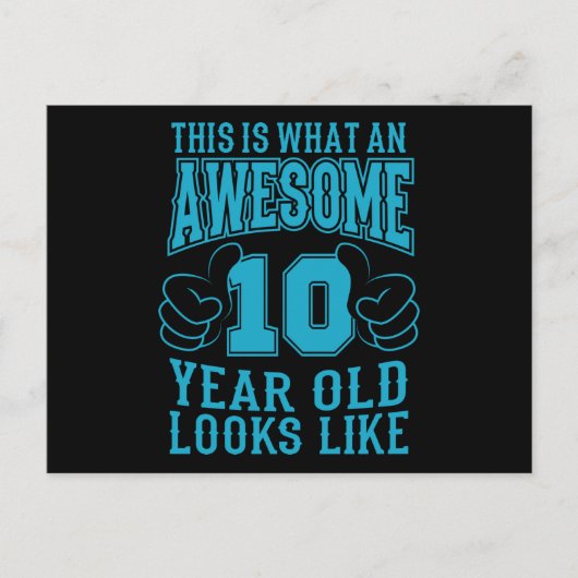 Carte Postale C'EST CE QUI EST UN EXCELLENT 10 ANS D'ÂGE 10 Ans (Devant)