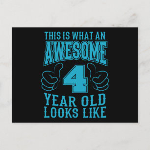 Carte Postale C'EST CE QUI EST UN MAGNIFIQUE 4ème anniversaire d