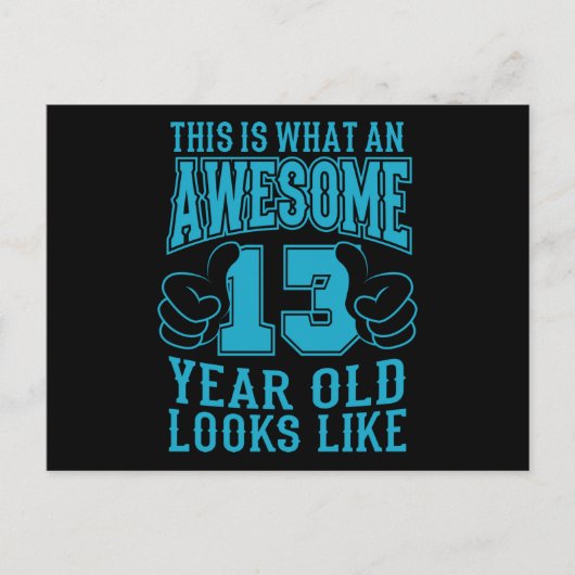 Carte Postale C'EST CE QU'UN ADOLESCENT DE 13 ANS INCROYABLE 13e (Devant)