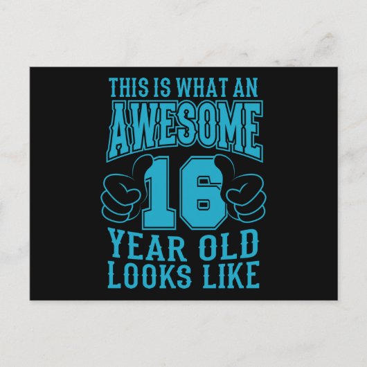 Carte Postale C'EST CE QU'UN ADORABLE ANNIVERSAIRE DE 16 ANS 16e (Devant)