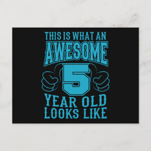 Carte Postale C'EST CE QU'UN ENFANT DE 5 ANS INCROYABLE Fait pou