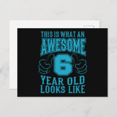 Carte Postale C'EST CE QU'UN ENFANT DE 6 ANS ÉPATANT Fait pour u (Devant / Derrière)