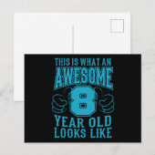 Carte Postale C'EST CE QU'UN INCROYABLE ENFANT DE 8 ANS 8e Anniv (Devant / Derrière)