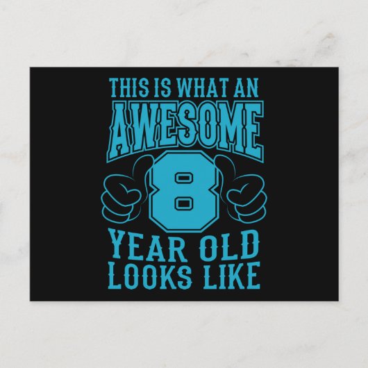 Carte Postale C'EST CE QU'UN INCROYABLE ENFANT DE 8 ANS 8e Anniv (Devant)