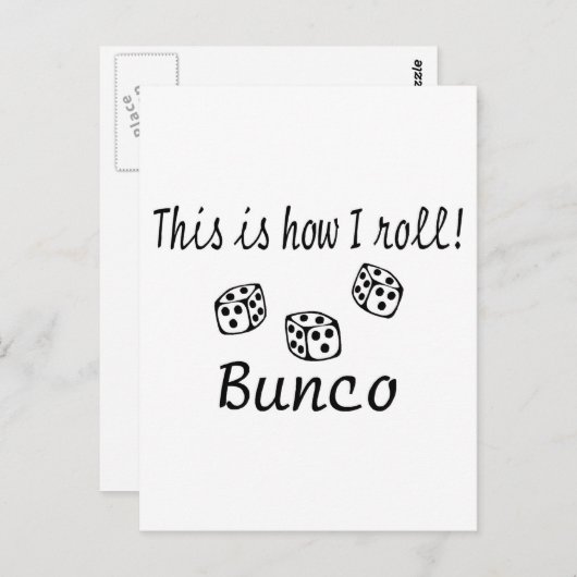 Carte Postale C'Est Comme Ça Que J'Ai Roulé Bunco (Devant / Derrière)