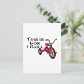 Carte Postale C'Est Comme Ça Que Je Roule (Tricycle) (Debout devant)
