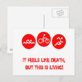 Carte Postale C'est comme la mort - Triathlon (Devant / Derrière)