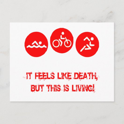 Carte Postale C'est comme la mort - Triathlon (Devant)