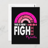 Carte Postale C'Est Comment Je Combattre Mes Batailles Cancer Du (Devant / Derrière)
