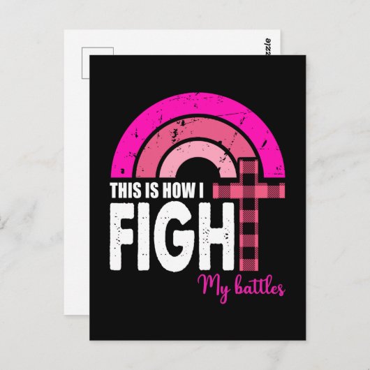 Carte Postale C'Est Comment Je Combattre Mes Batailles Cancer Du (Devant / Derrière)