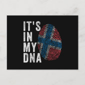 Carte Postale C'est dans mon ADN - drapeau de la Norvège (Devant)