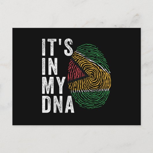 Carte Postale C'est dans mon ADN - Guyana Flag (Devant)