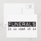 Carte Postale C'est des funérailles (Devant / Derrière)