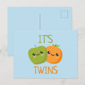 Carte Postale C'est des jumeaux (Devant / Derrière)