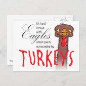 Carte Postale C'est difficile de monter en flèche avec des aigle (Devant / Derrière)