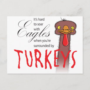 Carte Postale C'est difficile de monter en flèche avec des aigle