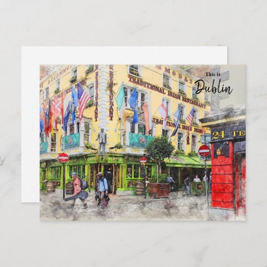 Carte Postale C'est Dublin-Irlande (Devant / Derrière)