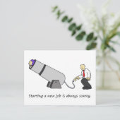 Carte Postale C'est effrayant de commencer un nouveau travail Ci (Debout devant)