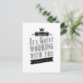 Carte Postale C'est génial de travailler avec vous, Joyeuse Fête (Debout devant)