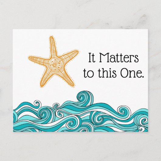 Carte Postale C'est important pour cette étoile de mer (Devant)