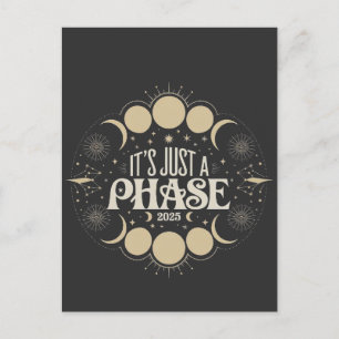 Carte Postale C'est juste une phase solaire Eclipse 2025 Lune lu