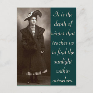 Carte Postale C'est la profondeur de l'hiver qui nous enseigne à