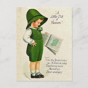 Carte Postale C'est la Saint Patrick Vintage Shamrock