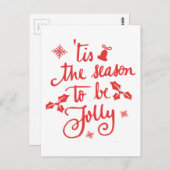 Carte Postale c'est la saison pour être joyeux (Devant / Derrière)