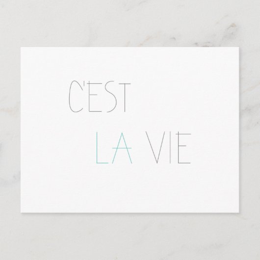Carte Postale C'est La Vie - C'est la Vie (Devant)