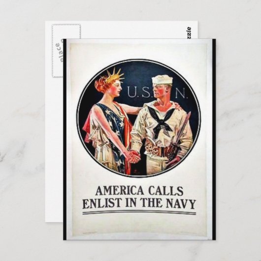 Carte Postale C'Est L'Amérique (Devant / Derrière)