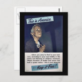 Carte Postale C'Est L'Amérique Qui La Garde Libre ! (Devant / Derrière)