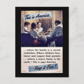 Carte Postale C'Est L'Amérique Qui La Garde Libre ! (Devant)