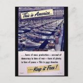 Carte Postale C'Est L'Amérique Qui La Garde Libre ! (Devant)