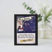 Carte Postale C'Est L'Amérique Qui La Garde Libre ! (Debout devant)