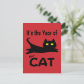 Carte Postale C'est l'année du CHAT (Debout devant)