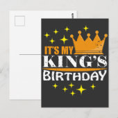 Carte Postale C'est le cadeau de fête d'anniversaire de mon roi (Devant / Derrière)