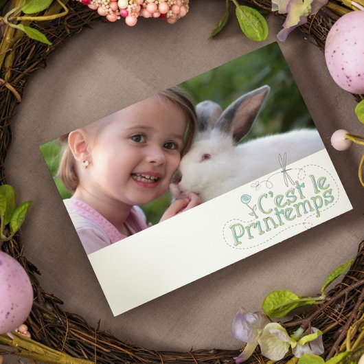 Carte Postale C'est le printemps - ajouter la photo