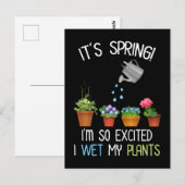 Carte Postale C'est le printemps ! Je suis tellement excité que (Devant / Derrière)