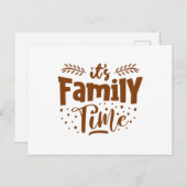 Carte Postale c'est le temps de la famille (Devant / Derrière)