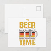 Carte Postale C'est l'heure de la bière (Devant / Derrière)