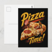 Carte Postale C'est l'heure de la pizza ! (Devant / Derrière)