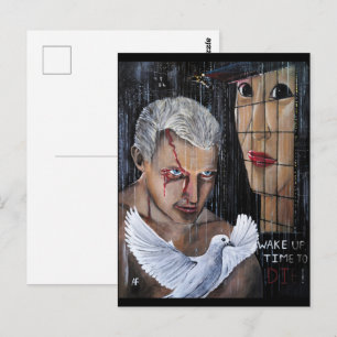 Carte Postale C'est l'heure de mourir ! Peinture d'Alfred Fox