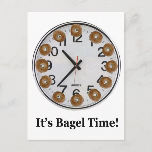 Carte Postale C'est l'heure des Bagels ! (Devant)