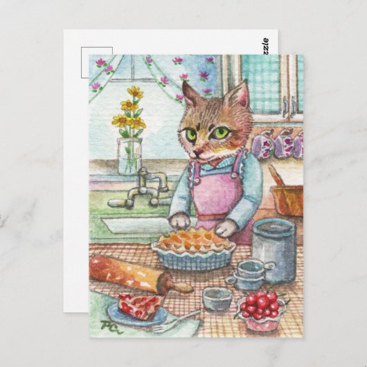 Carte Postale C'est l'heure du gâteau (Devant / Derrière)