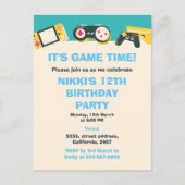 Carte Postale C'est l'heure du jeu Enfants Anniversaire de jeu v (Devant)