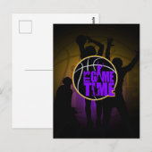 Carte Postale C'est l'heure du jeu - Purple & Gold (Devant / Derrière)