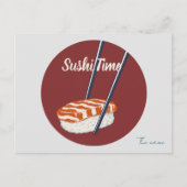 Carte Postale C'est l'heure du sushi, sushi (Devant)